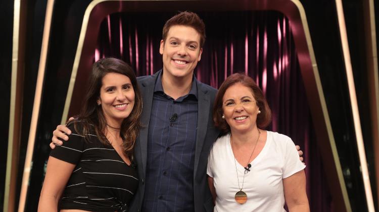 Fábio Porchat com a mulher, Nataly, e a sogra, Marcia  - Antonio Chahestian/Record TV - Antonio Chahestian/Record TV