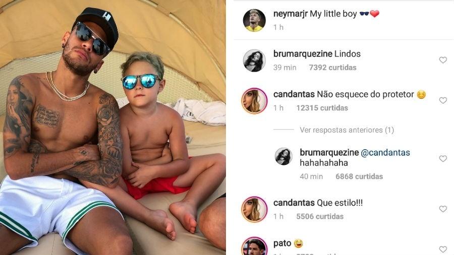 Bruna Marquezine e Carol Dantas comentam foto de Neymar com Davi Lucca - Reprodução/Instagram