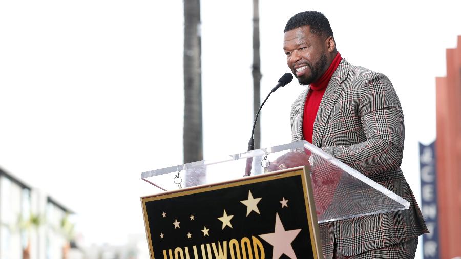 30.jan.2020 - Curtis "50 Cent" Jackson recebe estrela na Calçada da Fama - Mario Anzuoni / Reuters