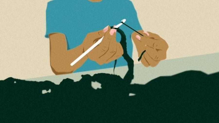 Para Victoria, crochê foi uma "salvação" - BBC