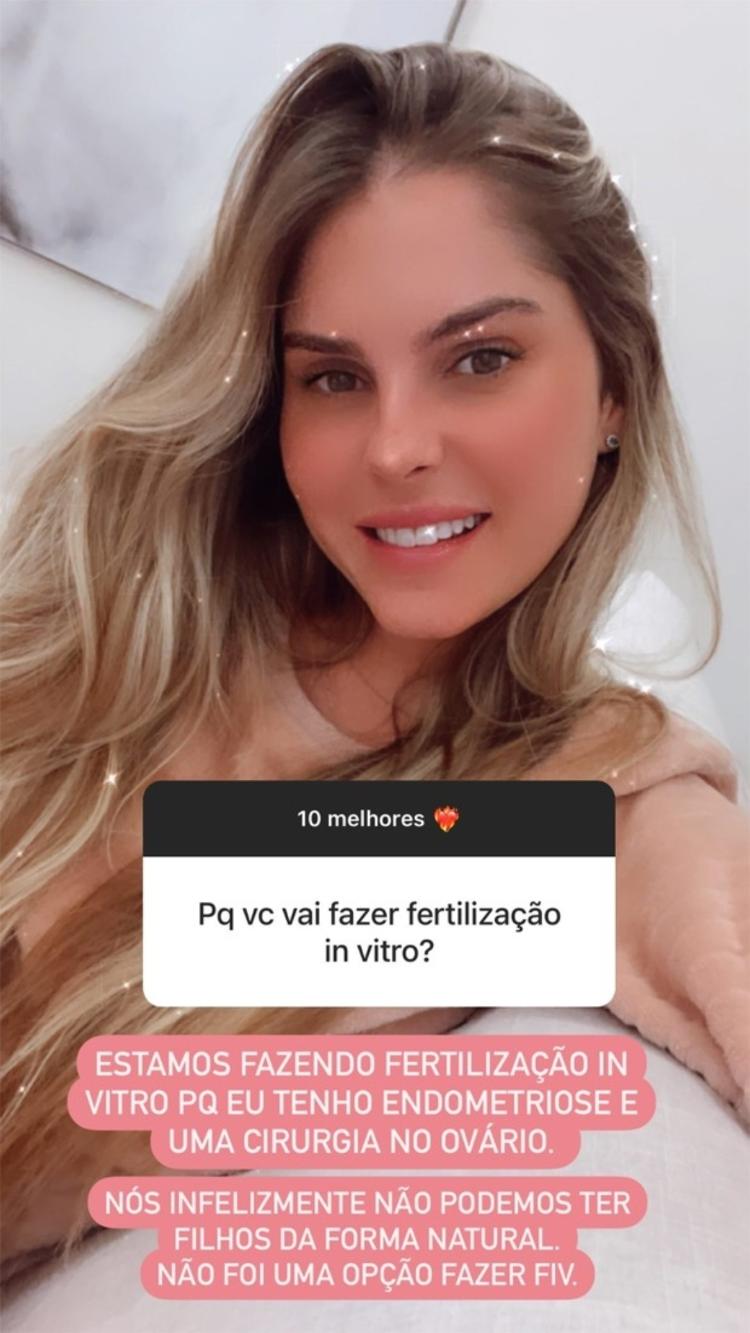 Bárbara Evans fala sobre fertilização in vitro - Reprodução/Instagram - Reprodução/Instagram