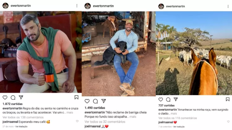 Alguns dos comentários de Joelma nas fotos de Ewerton Martin - Reprodução/Instagram - Reprodução/Instagram