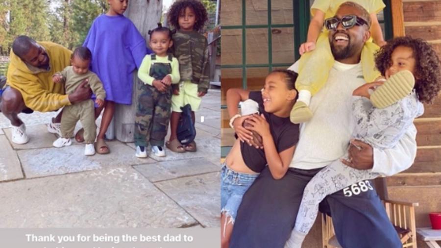 Kim Kardashian deseja feliz Dia dos Pais a Kanye West - Reprodução/Instagram