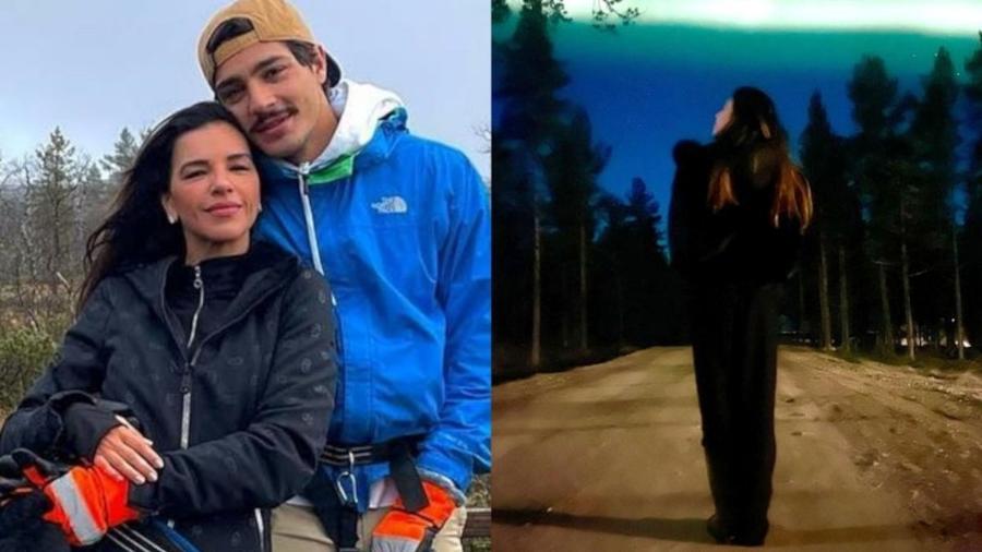 Mariana Rios contempla aurora boreal em viagem com novo namorado