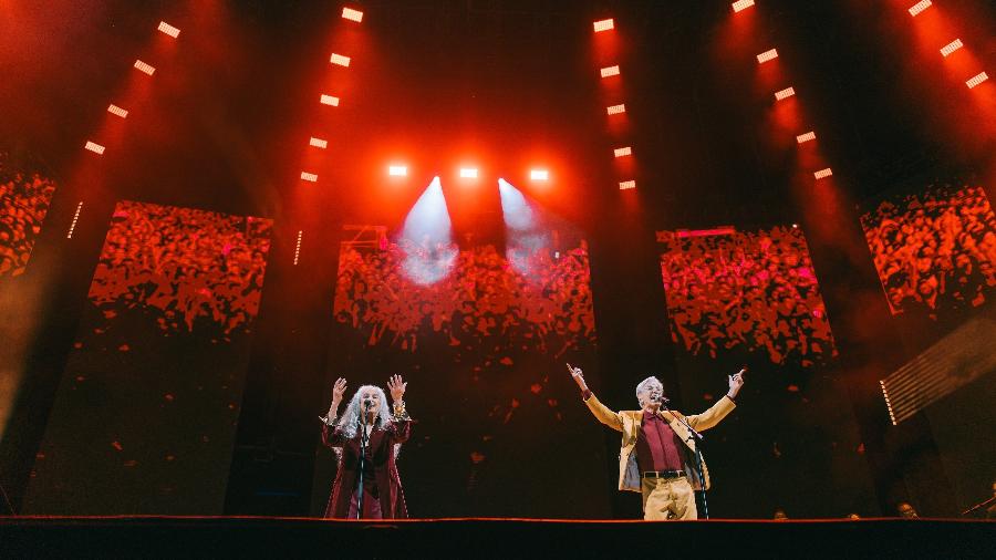 Maria Bethânia e Caetano Veloso em show em São Paulo