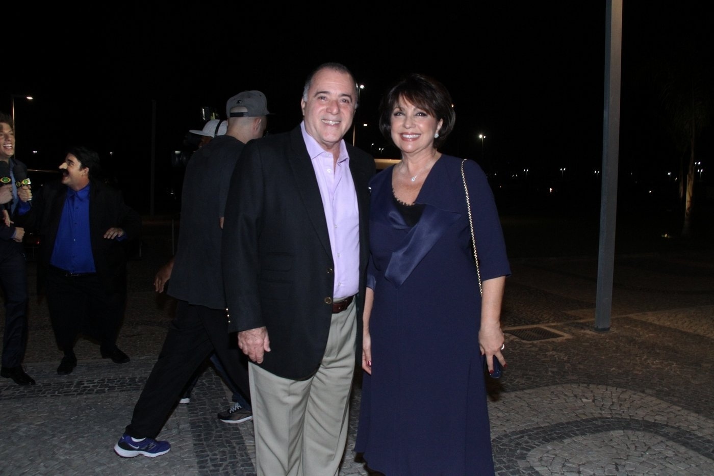 22.mar.2016 - Tony Ramos e a mulher Lidiane Barbosa comparecem ao Prêmio Quem, no Rio - Thyago Andrade/Brazil News