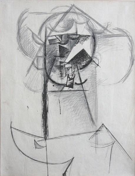 "Mademoiselle Léonie" (estudo de 1910), de Pablo Picasso - Reprodução