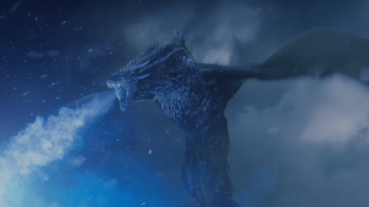 O Rei da Noite monta o seu dragão de gelo em "Game of Thrones" - Reprodução - Reprodução