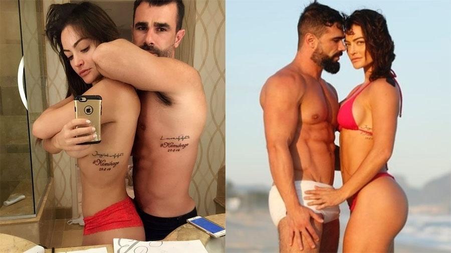 Em 2016, Laura Keller e Jorge Sousa se casaram em Las Vegas e, no lugar das alianças, fizeram uma tatuagem para eternizar o dia - Reprodução/Instagram