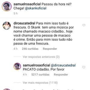 Samuel Rosa corrige seguidor que errou música do Skank - Reprodução/Instagram