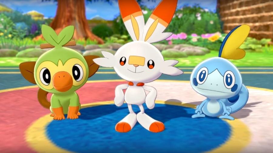 Scorbunny, Sobble e Grookey são os novos monstrinhos iniciais do próximo jogo - Divulgação