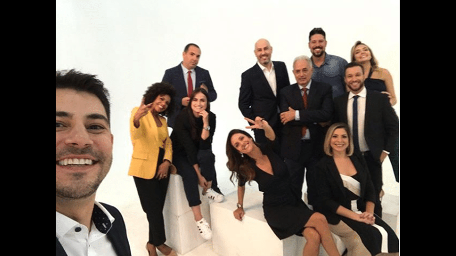 Evaristo Costa posta selfie com os futuros colegas na emissora CNN - Reprodução/Instagram