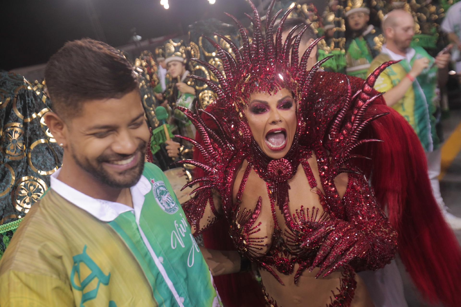 Mancha Verde é a quarta escola a desfilar no Sambódromo - Ricardo Matsukawa/UOL