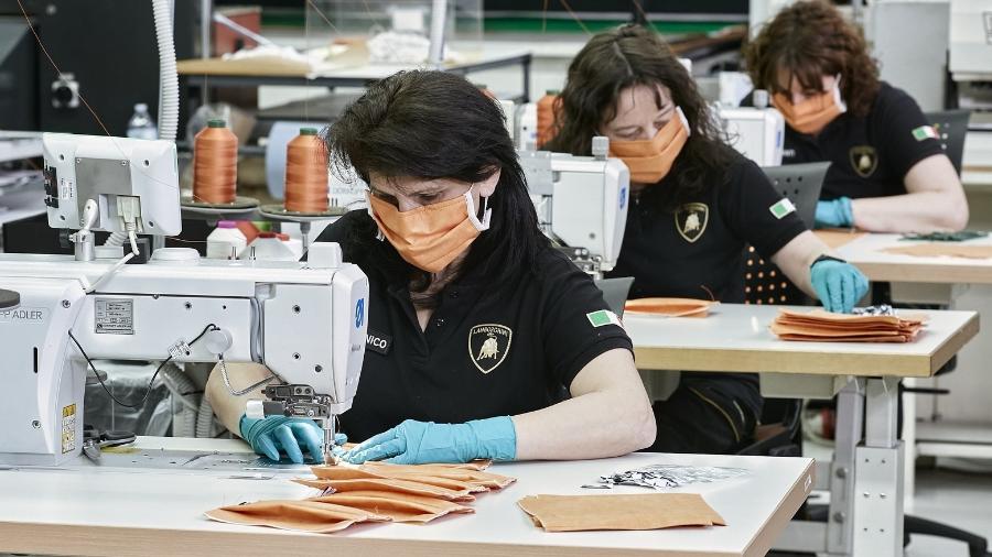 Na Itália, fábrica da Lamborghini trabalha na produção de máscaras hospitalares - Divulgação