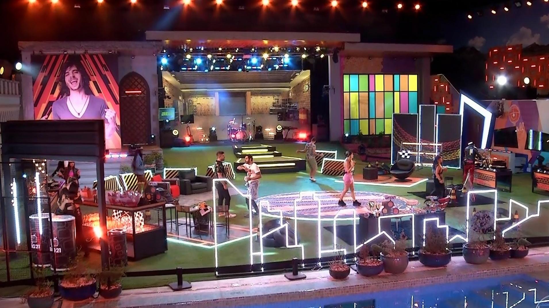 BBB 21: Decoração da festa do líder Fiuk - Reprodução/Globoplay