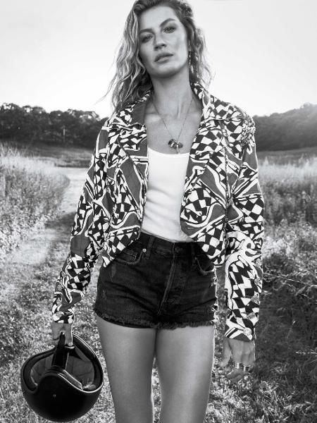 Gisele Bündchen durante ensaio para a Chanel - Reprodução/INEZ & VINOODH/Elle US