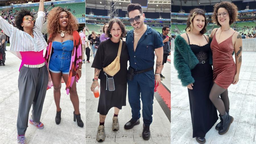 Vestidos para o Lenny: Thalma de Freitas e Carolina Amanda, Dudu Valle e Bruna Galliano, e Ester Ganev e Thais Aguiar - Gustavo Brigatti/UOL