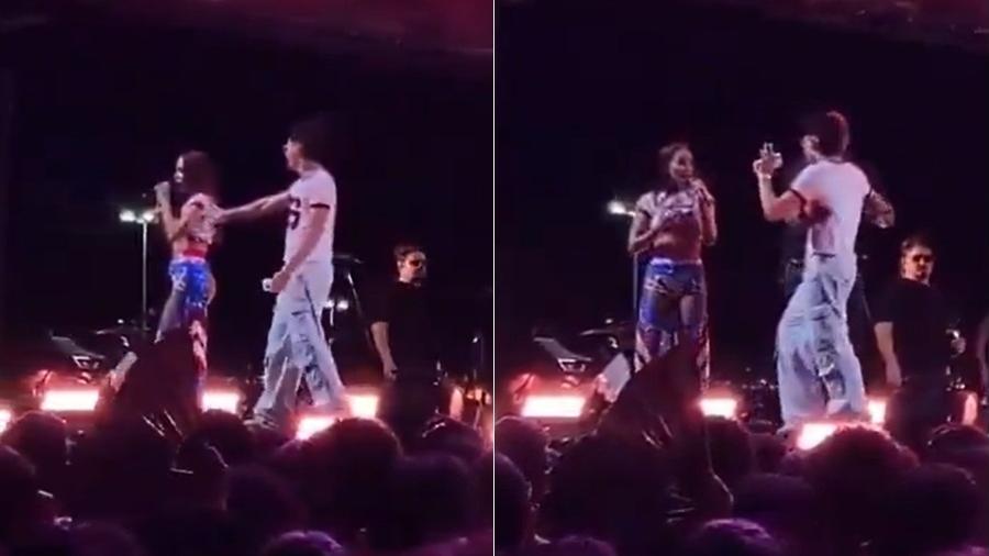 Anitta é surpreendida por invasão de fã durante ensaio no Maranhão Anitta é surpreendida por invasão de fã durante ensaio no Maranhão