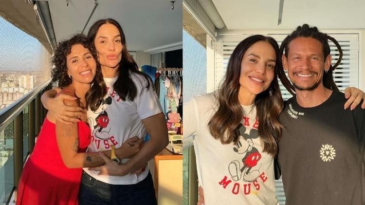 Maria Karina e Daniel Fontes, pais da Antonia, com Ivete