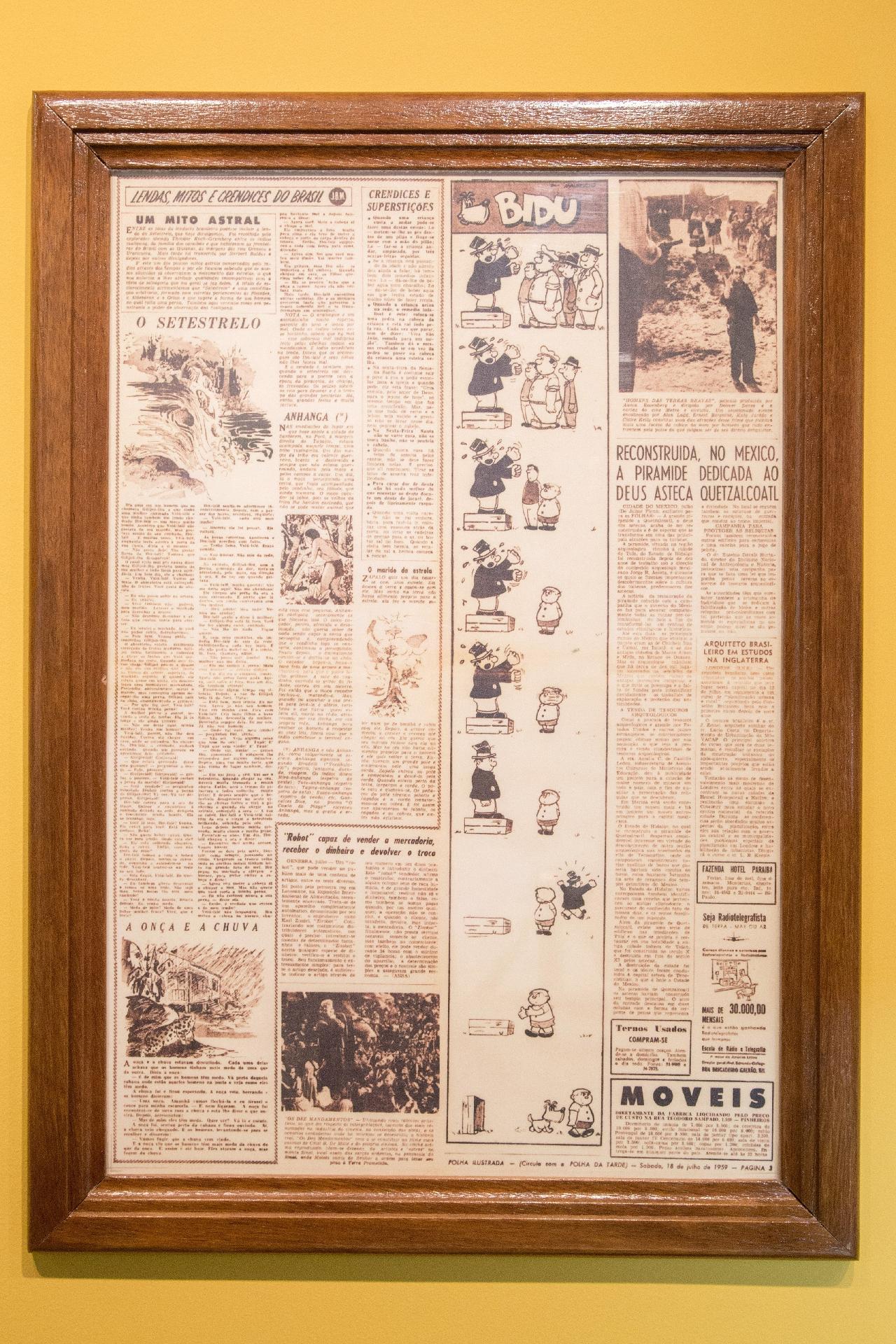 Reprodução da primeira tirinha de Mauricio de Sousa, publicada em 18 de julho de 1959 na Folha da Manhã, atual Folha de S.Paulo - Amanda Perobelli/UOL