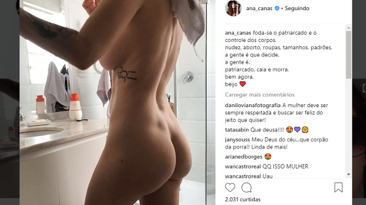Ana Cañas posa nua - Reprodução/Instagram - Reprodução/Instagram