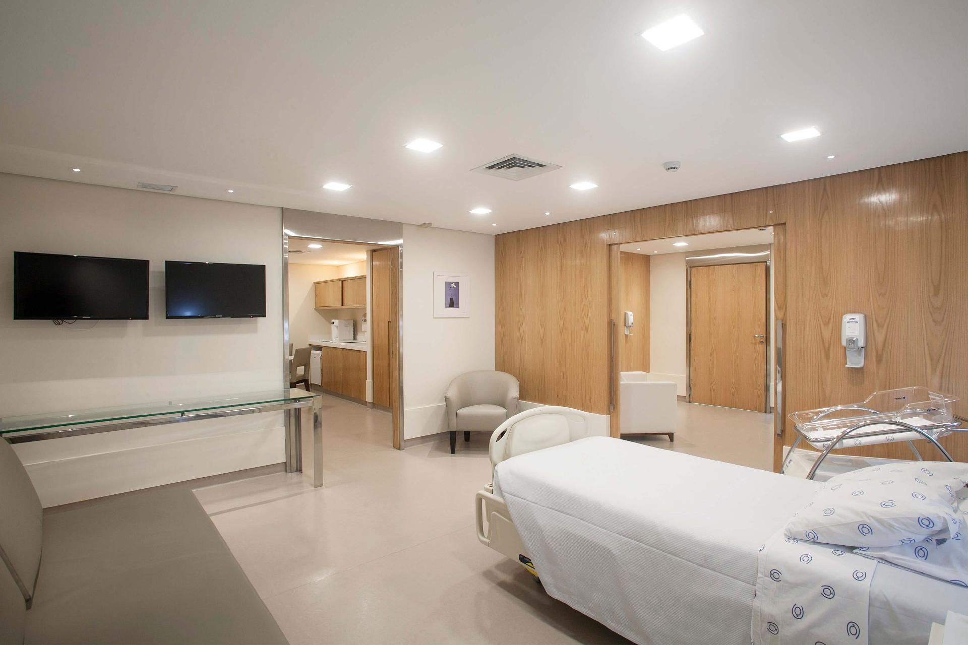 As acomodações da suíte especial da maternidade - Divulgação/Pró-Matre