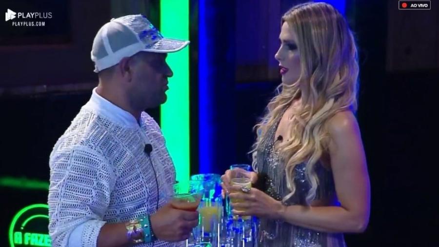 Nadja Pessoa durante a festa final de "A Fazenda 10" - Reprodução/Play Plus