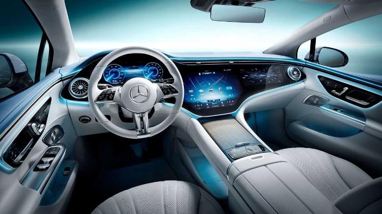 Interior do Mercedes EQE