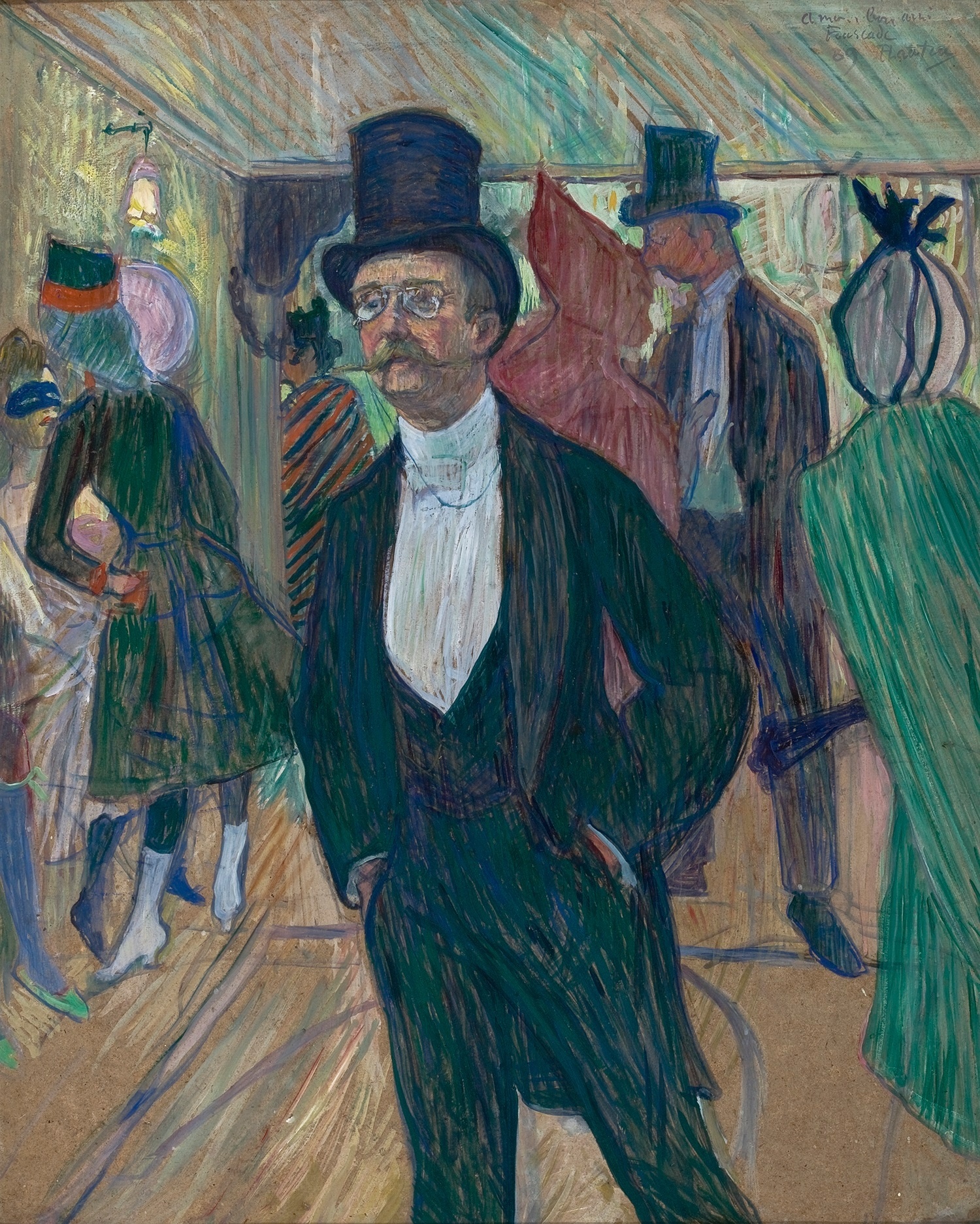 Henri de Toulouse-Lautrec, Monsieur Fourcade, 1889, óleo sobre cartão, 77 x 62 cm - Acervo Masp