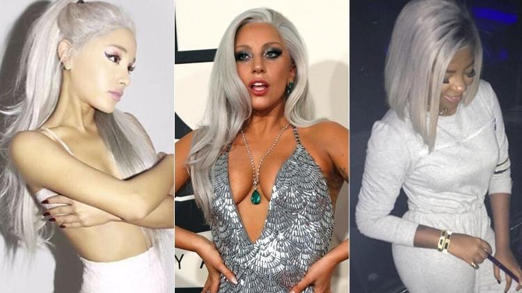 Ariana Grande, Lady Gaga e Ludmilla também aderiram ao "granny hair" - Reprodução/Instagram/Getty Images - Reprodução/Instagram/Getty Images