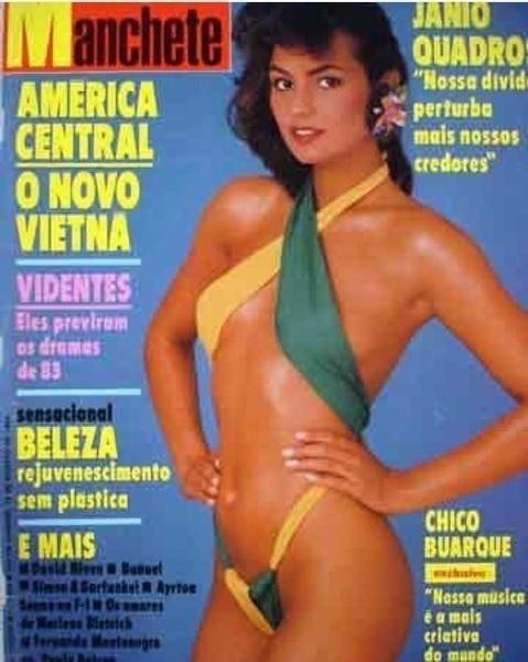 Luiza Brunet usa maiô asa-delta na capa da revista "Manchete" - Reprodução/ Instagram/ @luizabrunet