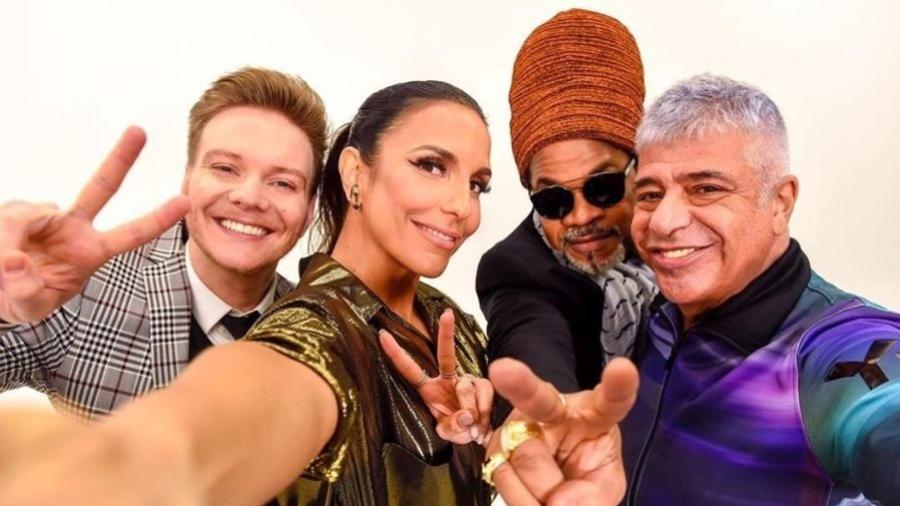 Michel Teló, Ivete Sangalo, Carlinhos Brown e Lulu Santos, os técnicos da sexta edição do "The Voice Brasil" - Reprodução/Instagram/@ivetesangalo