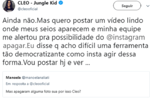 Twittada da Cleo Pires - Twitter/Reprodução - Twitter/Reprodução