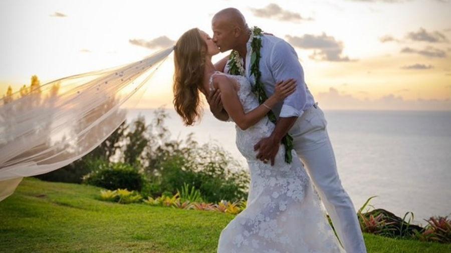 Casamento de Dwayne Johnson com Lauren Hashian - Reprodução/Instagram