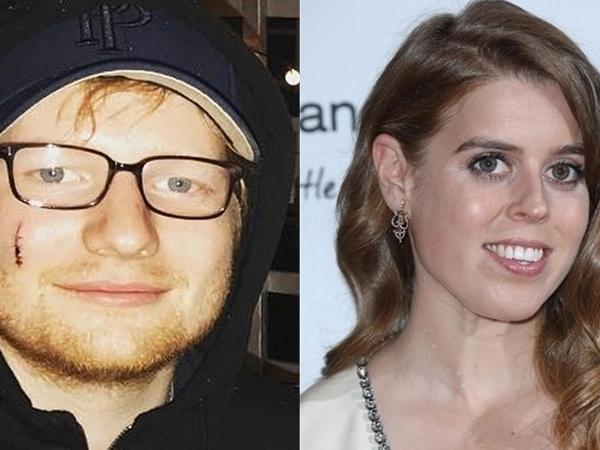 Ed Sheeran teve o rosto ferido pela princesa Beatrice que 'brincava' com uma espada, em 2016