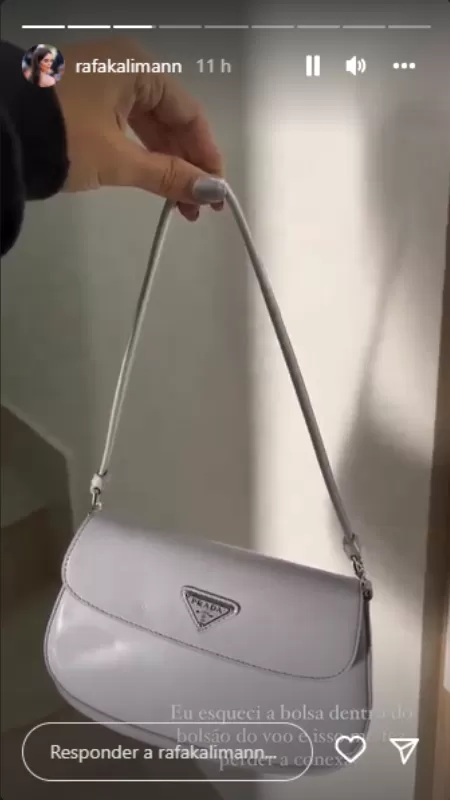Rafa Kalimann mostra bolsa da Prada de R$ 17,5 mil esquecida em avião - Reprodução/Instagram - Reprodução/Instagram