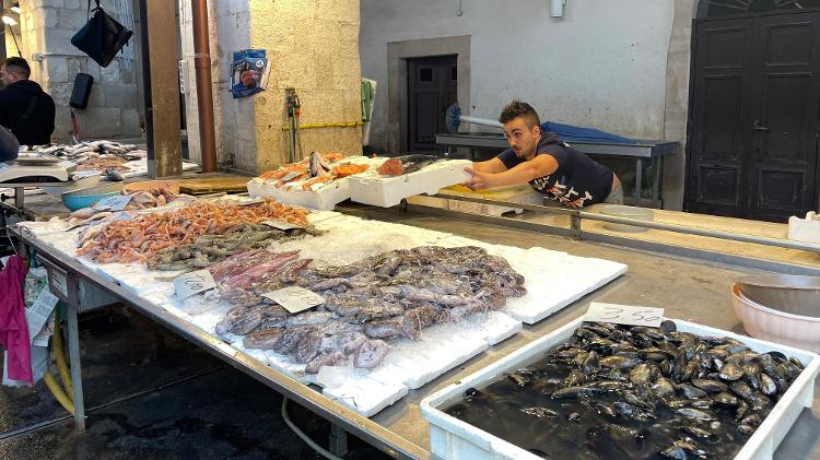 Mercado peixes em Molfetta