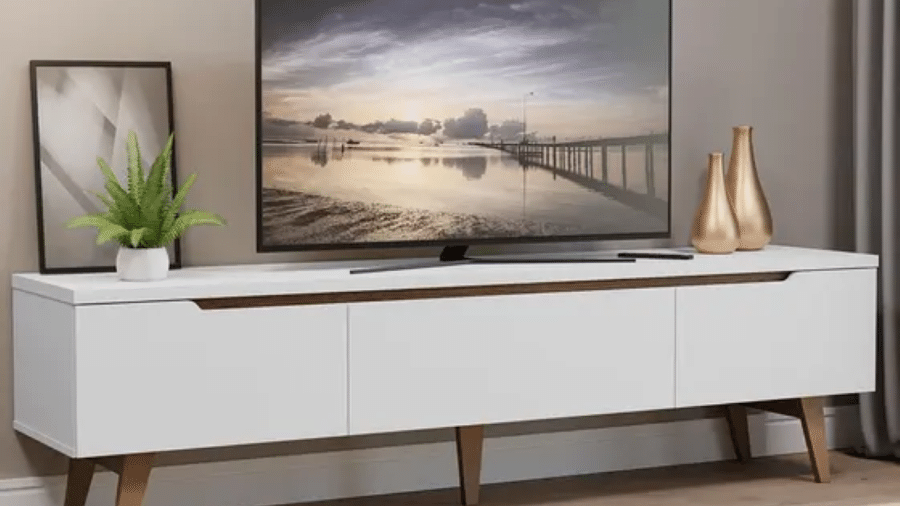 Rack para TV até 75 Polegadas Madesa Reims 2 Portas 1 Gaveta 