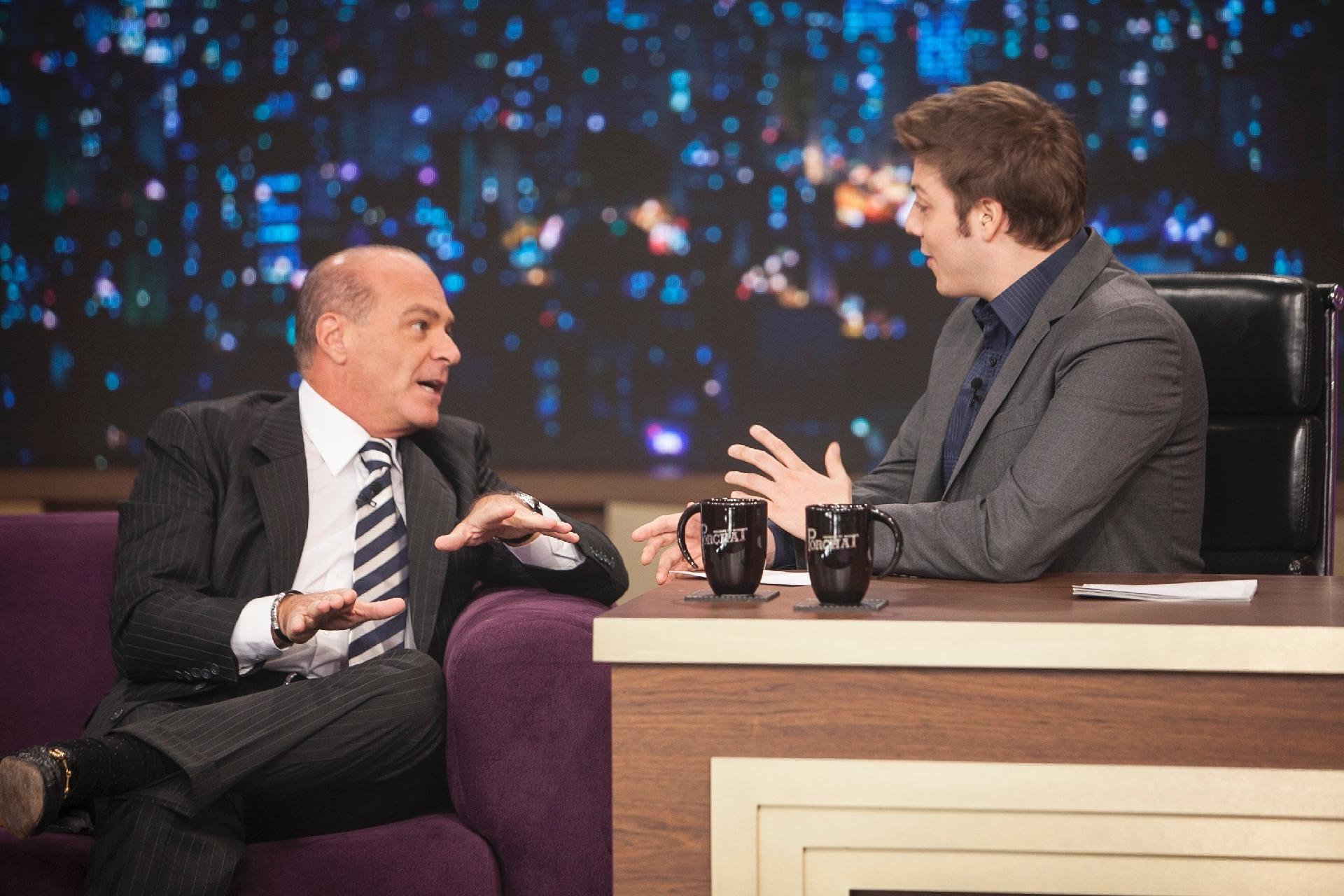 5.nov.2015 - Marcelo de Carvalho fala sobre a saída do "Pânico" da RedeTV! em entrevista ao "Programa do Porchat" - Edu Moraes /Record TV