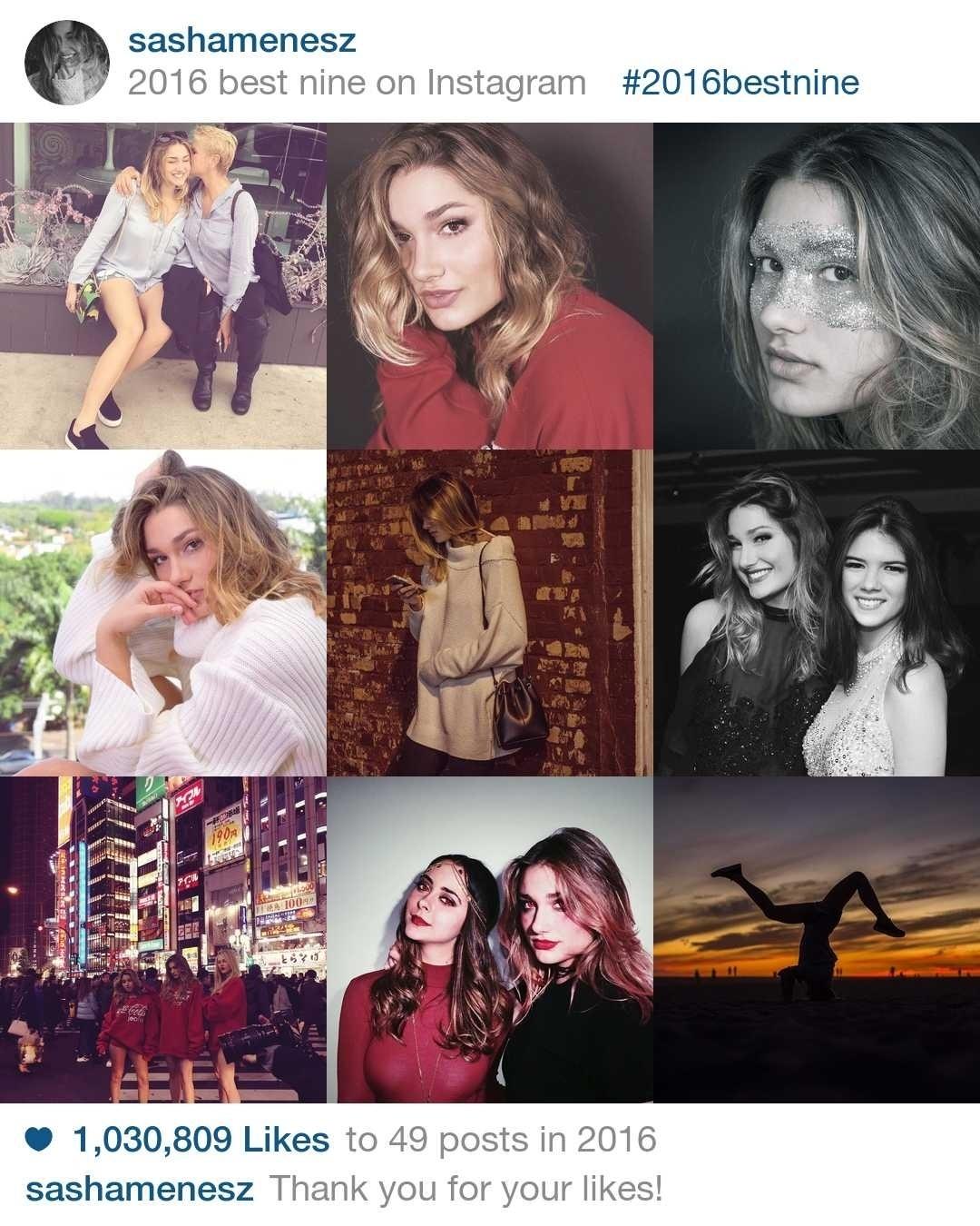 As fotos mais curtidas do Instagram de Sasha em 2016 - Reprodução/Instagram/2016bestnine