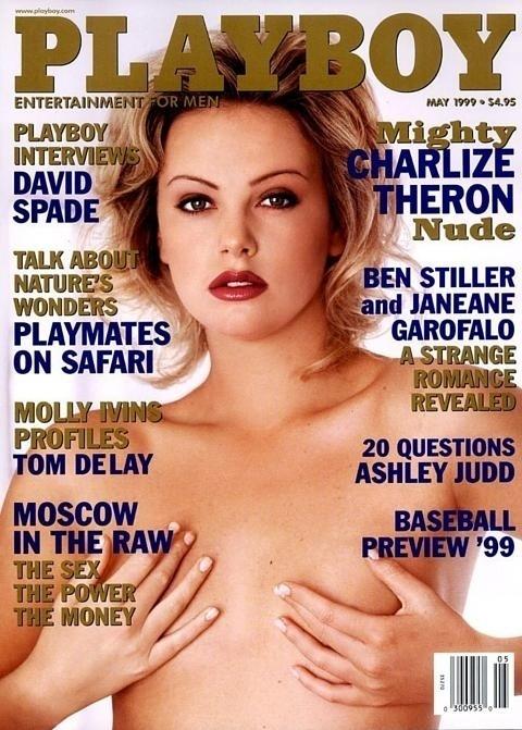 A atriz Charlize Theron foi capa da Playboy em 1999 - Divulgação