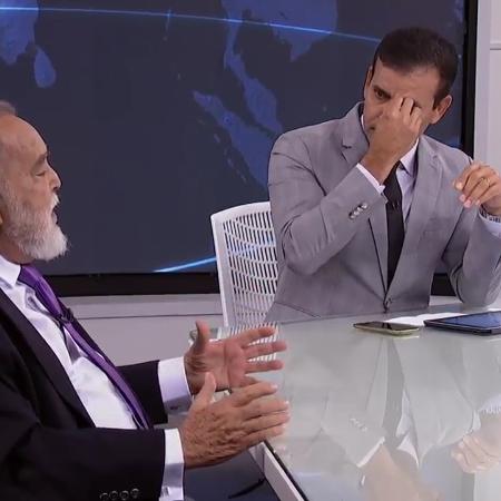 Willian Corrêa chora ao ouvir elogios de Jorge da Cunha Lima em sua despedida do "Jornal da Cultura" - Reprodução/TV Cultura - Reprodução/TV Cultura