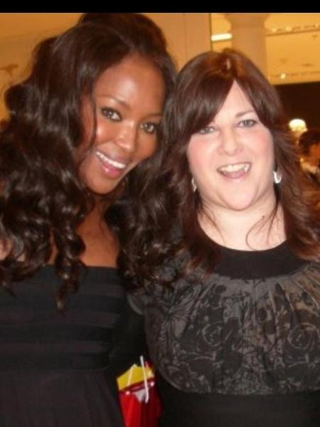 A modelo Naomi Campbell e Yaffie Begun - Arquivo Pessoal - Arquivo Pessoal