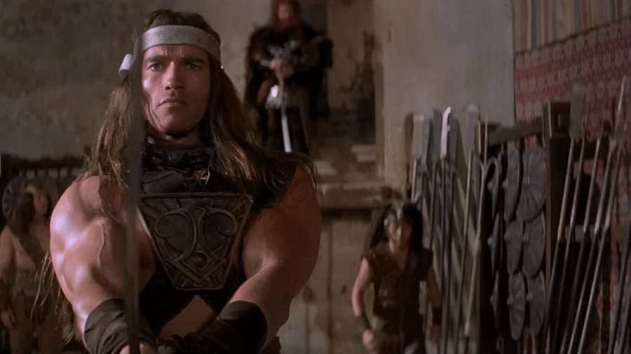Arnold Schwarzenegger em cena de "Conan, o Bárbaro" - Reprodução