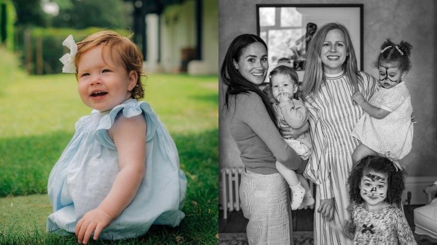 Lilibet Diana apareceu sozinha e depois posando com a mãe e familiares - Reprodução/Instagram