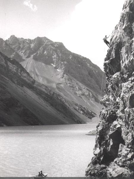 Registro de atividades turísticas na Laguna del Inca, em 1930 - Biblioteca Nacional de Chile - Biblioteca Nacional de Chile