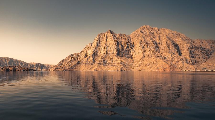 Os fiordes de Musandam, no estreito de Ormuz, em Omã 