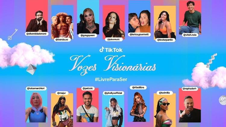 14 criadores brasileiros foram selecionados pelo TikTok para o projeto Vozes Visionárias