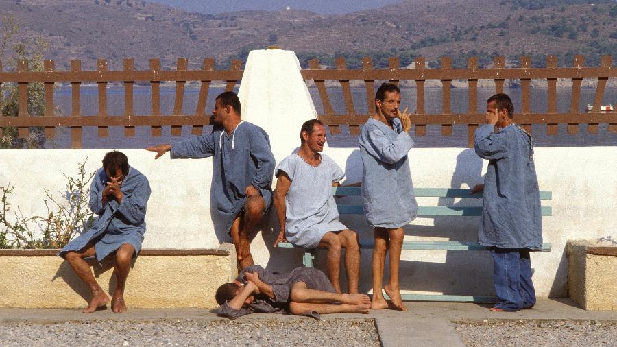 Pacientes psiquiátricos em Leros, em 1989