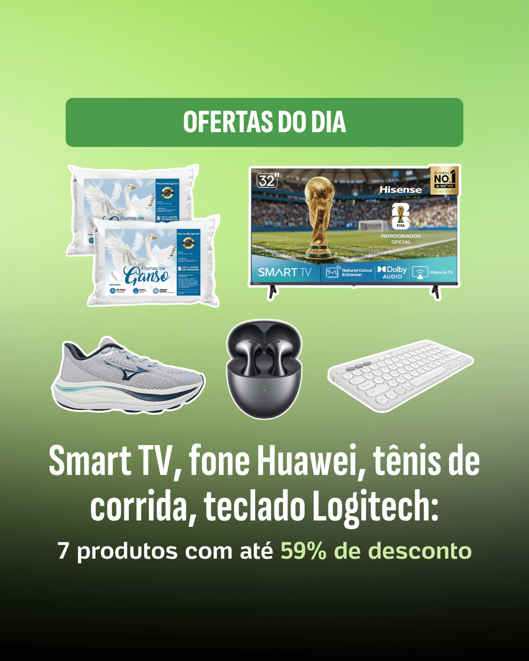 12.05.26 - Guia de Compras: Smart TV, fone Huawei, tênis de corrida, teclado Logitech